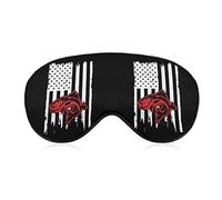 Bass Flag Fishing Fisher Masque de Sommeil Doux Bandeau Portable Masque pour les Yeux avec Sangle Réglable pour Hommes Femmes