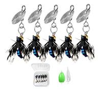 Bass Fly Fishing Leurres de pêche à la mouche, crochets en acier, leurres de pêche à la mouche, leurres artificiels, kit de pêche à la mouche |