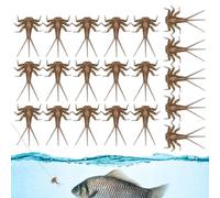 Bass Fly Fishing Treures - Fly Leging Fishing Treres | Kits d"appâts de basse de | Leurres souples | Leging réaliste | 20 Nymph Body Weed Absortment | Kit de mouche pour s