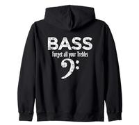 Bass Forget All Your Trebles (Blanc Vintage) Basse Bassiste Sweat à Capuche