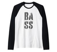Bass - Grunge Distressed pour Bassiste Guitariste Manche Raglan