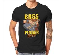 Bass Guitar Bass Players Finger Better Men T Shirt Humorous Active Rock Music Tees Short Sleeve T-Shirt Cotton Gift Clothes Size XXL