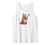 Bass Guitar Cat Jazz Rock Metal Music Blues Kitty Débardeur