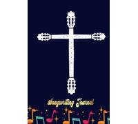 Bass Guitar Cross - Christian Bass Player Bassist Songwriting Journal: Songwriter's Journal Blank Sheet Music (Diary, Notebook), Book Music Gifts For Women Men Kid Teen - 100 Pages 6x9 In