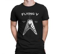 Bass-Guitar-Rock-Music-Creative-Tshirt-for-Men-The-Flying-V-Round-Neck-Pure-Cotton Black M