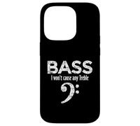 Bass - I Won't Cause Any Treble (Blanc Vintage) Bassiste Coque pour iPhone 14 Pro