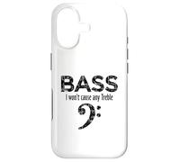 Bass - I Won't Cause Any Treble (Noir Vintage) Bassiste Coque pour iPhone 17