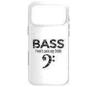 Bass - I Won't Cause Any Treble (Noir Vintage) Bassiste Coque pour iPhone 17 Pro Max