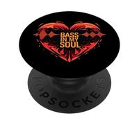 Bass in My Soul Heart Music Lover Sound Wave Equalizer PopSockets PopGrip Adhésif