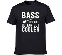 Bass It's Like Guitar But Cooler Funny T Shirts Graphic Short Sleeve O-Neck Harajuku T-Shirt Mens Clothing Black Manches Courtes(XX-Large)