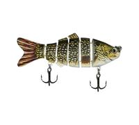 Bass Lures, 6-Segment Fish Design Hooks, Hard Shallow Fishing Lures, for Men Beginner Lover Trout Catfish Boat Trolling Pond Lake Freshwater