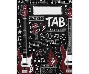 Bass Pentagram and Tabs: A4 Notebook with alternating Pentagram and Tablature - 100 pages to write all your songs