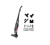 BASS POLSKA Aspirateur balai sans sac 2 en 1 950 W avec brosse turbo, filtre HEPA, technologie cyclonique, 80 dB, noir rouge