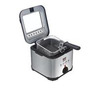 Bass Polska Friteuse 3 l, en acier inoxydable, 2000 W, réglage de la température 60-190 °C, avec fenêtre de visualisation et panier à frire