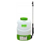 Bass Polska Pulvérisateur à dos électrique sans fil, 20 l, 12 V, volume de travail 18 l, lance télescopique 68-108 cm, 3 embouts de buse, vert et blanc