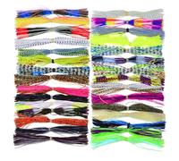 Bass Spinnerbaits - Ensemble De 30 Jupes Jig En Silicone | Jupe De Rechange Pour Leurres De Pêche, Activités De Plein Air, Secours D'urgence, Jeunes Utilisateurs, Accessoires De Fabrication D'appâts D