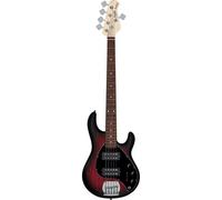 Bass Sterling Guitars Stingray RAY5 HH Ruby Red Burst Satin Basses électriques 5 cordes