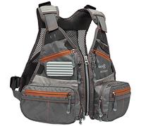 Bassdash Gilet de pêche à la mouche pour les jeunes et les enfants Taille ajustable avec poches multiples Trout Bass Fishing Gear