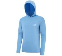 Bassdash Hommes UPF 50 + Cordon de Serrage Chemises à Capuche de Pêche Protection Solaire UV à Manches Longues Randonnée en Plein air T-Shirts à Capuche FS33M