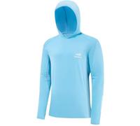 Bassdash Hommes UPF 50 + Cordon de Serrage Chemises à Capuche de Pêche Protection Solaire UV à Manches Longues Randonnée en Plein air T-Shirts à Capuche FS33M