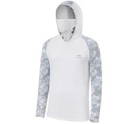 Bassdash Hommes UPF50 + Chemise à Capuche Manches Longues Protection Solaire Sweats à Capuche pour la pêche en Plein Air Natation