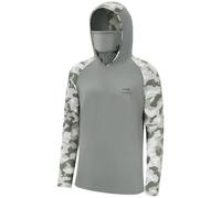 Bassdash Hommes UPF50 + Chemise à Capuche Manches Longues Protection Solaire Sweats à Capuche pour la pêche en Plein Air Natation
