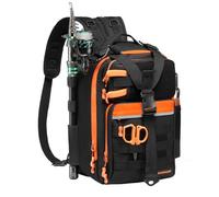 Bassdash Sac à Dos de Pêche Convertible avec Support de Canne à Pêche, Sac de Rangement de Matériel Tactique Ajustable et Résistant à l'eau FP07
