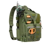 Bassdash Sac à Dos de Pêche Convertible avec Support de Canne à Pêche, Sac de Rangement de Matériel Tactique Ajustable et Résistant à l'eau FP07