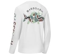 Bassdash T-Shirt Anti UV Homme Manche Longue UPF 50+ Chemises de Pêche Graphiques pour Hommes Évacuation de l'humidité Protection Solaire UV