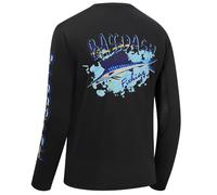 Bassdash T-Shirt Anti UV Homme Manche Longue UPF 50+ Chemises de Pêche Graphiques pour Hommes Évacuation de l'humidité Protection Solaire UV