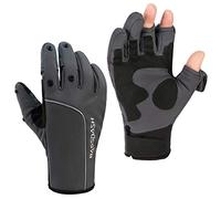 Bassdash WintePro Gants de pêche isolés hydrofuges avec Doublure en Polaire pour Temps Froid Gants d'hiver pour Homme et Femme Idéal pour la pêche sur Glace, la Chasse, la Photographie, la randonnée