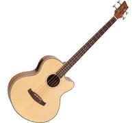 Basse acoustique Jumbo Cutaway 4 cordes Épicéa Acajou Préampli EQ Naturel 32"