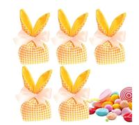 BASSE DE PASSAGE PASTERA, BASSE GOODIE EASQUA, Bunny Ears Candy Goodie Sacs - 5x décorations de Pâques réutilisables, cadeau de fête pour les snacks jouets emballage