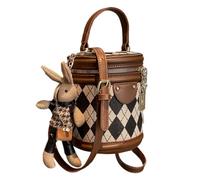 BASSE DU CANCHET - Croix, sac d'épaule rétro | Design à portée de main à la mode Compact Clingette réglable Close de stockage élégant Outfit Couplage de scène de voyage, Brown + Pendant, riferimento