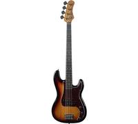EKO GUITARS - Basse Électrique PB-300, Corps en Peuplier, Manche en Érable, Touche en Laurier, 2 Micros Split-Coil, Pont Vintage, 21 Frettes, Couleur Sunburst