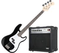 Basse Electrique Guitare 4 Cordes PB Preci-Style Set Amplificateur Ampli Noir