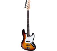 Rocktile Fatboy II SB Basse Électrique Sunburst, 2 micros Single Coil | Basse électrique style jazz, 2 réglages de volume/1 tonalité, Corps: tilleul, Manche: érable (non traité), Matériel chromé
