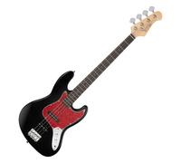 Rocktile Pro JB-30BK 70's Deluxe E-Bass - Jazz-Style E-Bass - Corps : Peuplier - Manche : Érable - Touche : Bois technique - 2 micros single-coil - 2 réglages de volume / 1 réglage de tonalité - Noir