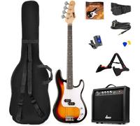 Basse Électrique - MAX - Gigkit - Kit Complet Ampli 40 Watts - Couleur Sunburst - Accessoires Inclus