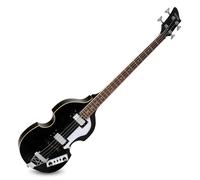 Basse Guitare Electronique Hollow-Body 22 Frettes 4 Cordes Design Vintage Noir