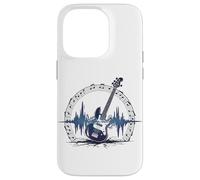 Basse Guitare Sound Wave Bassist Basse Electrique Rock Music Coque pour iPhone 14 Pro