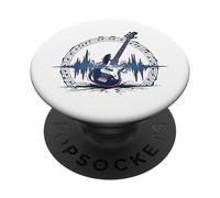 Basse Guitare Sound Wave Bassist Basse Electrique Rock Music PopSockets PopGrip Adhésif