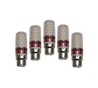 Basse tension 24v B22 LED de maïs Lampes 10W, AC / DC 24-60V, 60W lampe à incandescence équivalente, 900lm, LED Lustre Ampoules, décoratif Candlestick B22, lampe LED non graduable, Pack Of 5 [Classe é