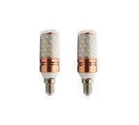 Basse Tension LED Ampoule 24V 36V, Base E14, 10W 60LEDs Ampoule LED SMD 2835 AC/DC 24-40V DC24-60V for RV Camper Marine, Solaire Lumière et Hors réseau 2-Pack (Couleur : Warm Wite)