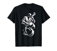 Basse Verticale Jazz Player Minimal Music Graphic T-Shirt