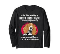 Basset Hound Best Dog Mom Dogs Lovers Funny Mothers Day Manche Longue