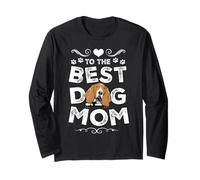 Basset Hound Best Dog Mom Dogs Lovers Funny Mothers Day Manche Longue