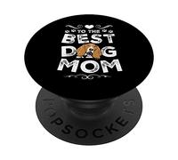 Basset Hound Best Dog Mom Dogs Lovers Funny Mothers Day PopSockets PopGrip Adhésif