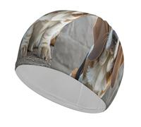 Basset Hound Bonnet de bain confortable pour réduire la traînée et protéger les cheveux, durable, doux, élastique, garde la coiffure inchangée pour homme et femme