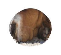 Basset Hound Bonnet de douche pour femme, grande bande élastique lavable